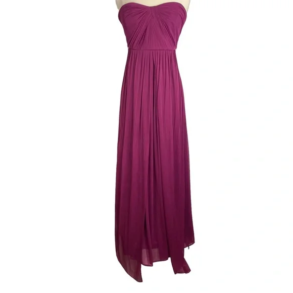 David's Bridal | Dresses | Davids Bridal Sangria Strapless Versa Convertible  Maxi Bridesmaid Dress Size 2 | Poshmark